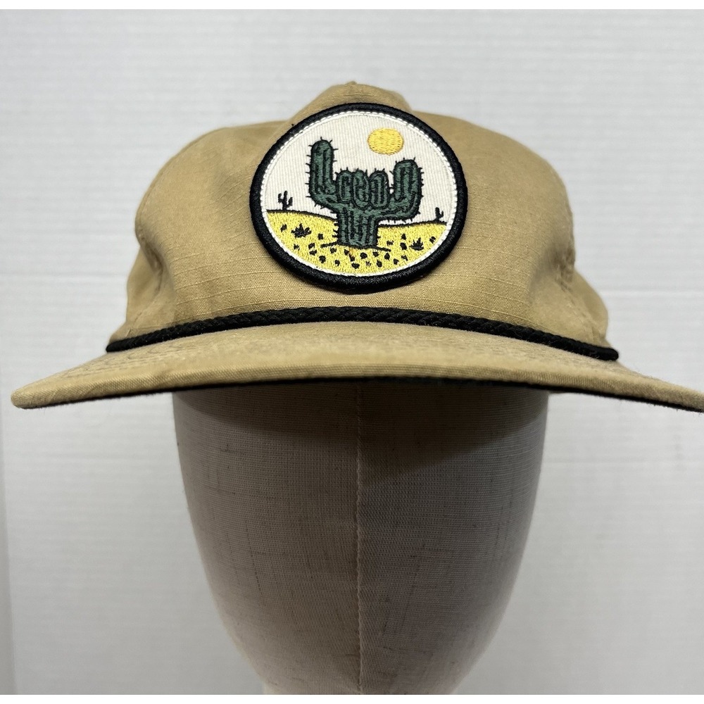 Howler Bros Cactus Rope Hat Snapback Cap Tan Khaki 100% Cotton Ripstop Mens
